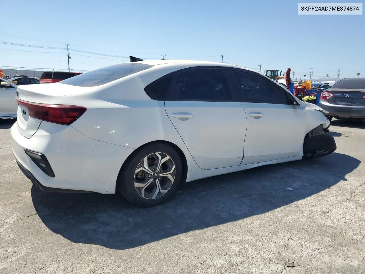 2021 Kia Forte Fe VIN: 3KPF24AD7ME374874 Lot: 71100774