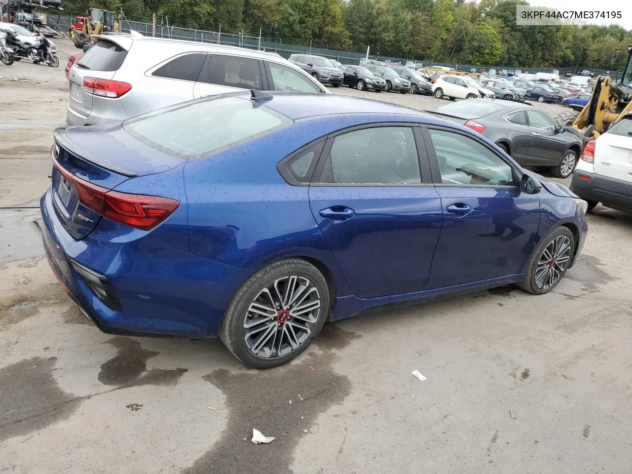 2021 Kia Forte Gt VIN: 3KPF44AC7ME374195 Lot: 72213694