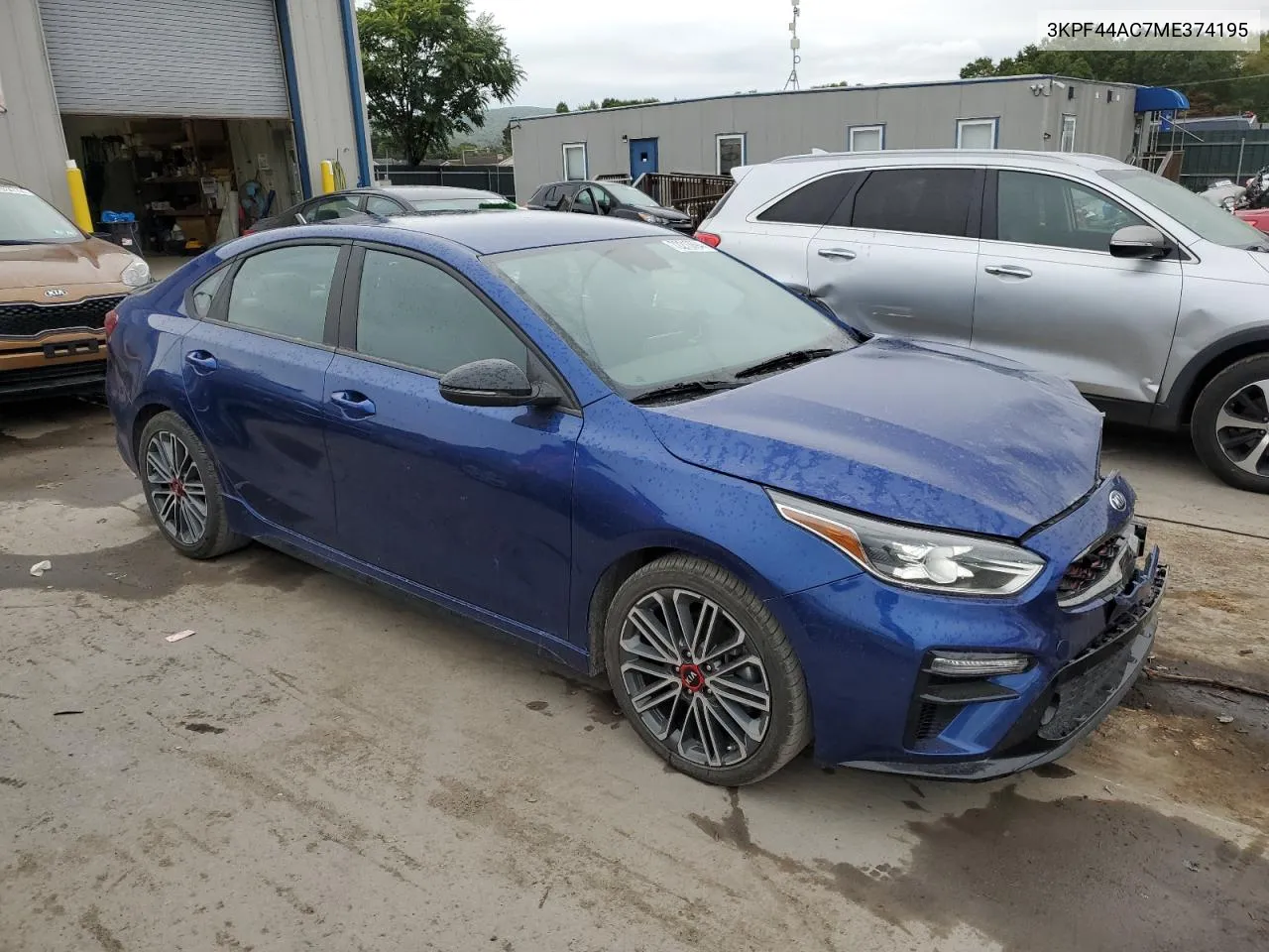 2021 Kia Forte Gt VIN: 3KPF44AC7ME374195 Lot: 72213694