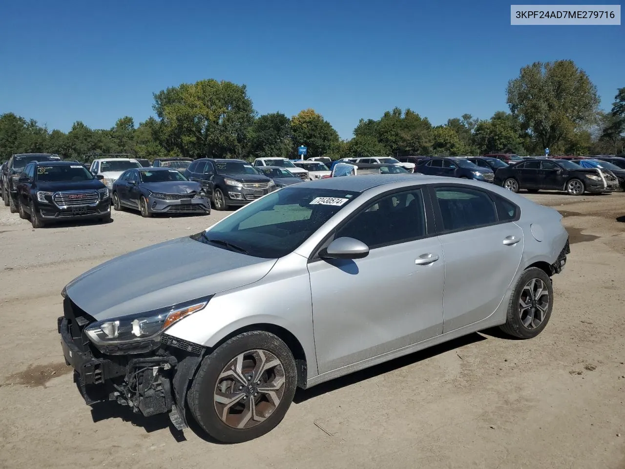 2021 Kia Forte Fe VIN: 3KPF24AD7ME279716 Lot: 72430574