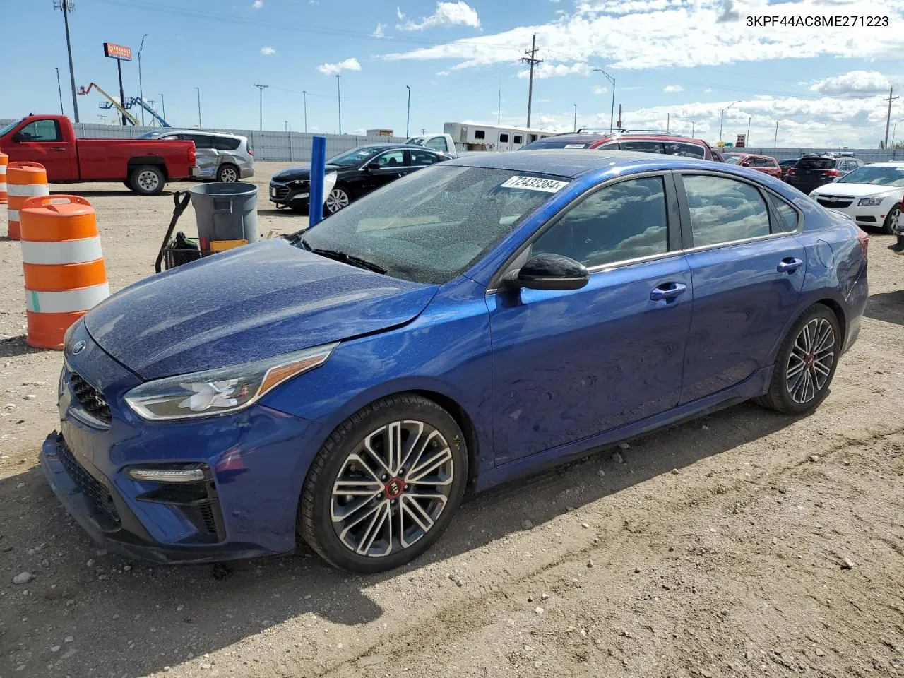 2021 Kia Forte Gt VIN: 3KPF44AC8ME271223 Lot: 72432384