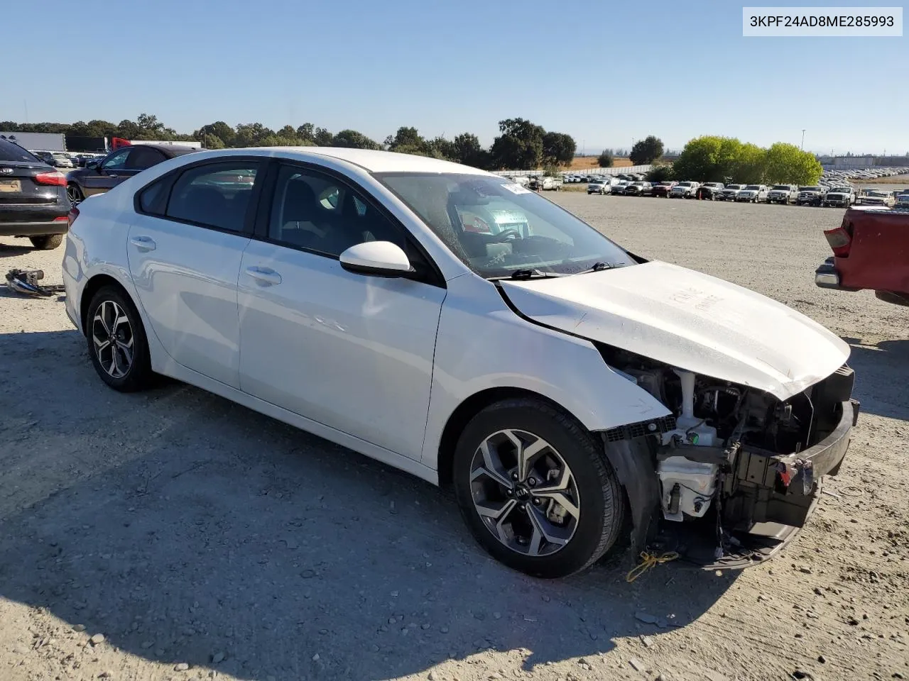 2021 Kia Forte Fe VIN: 3KPF24AD8ME285993 Lot: 72470684