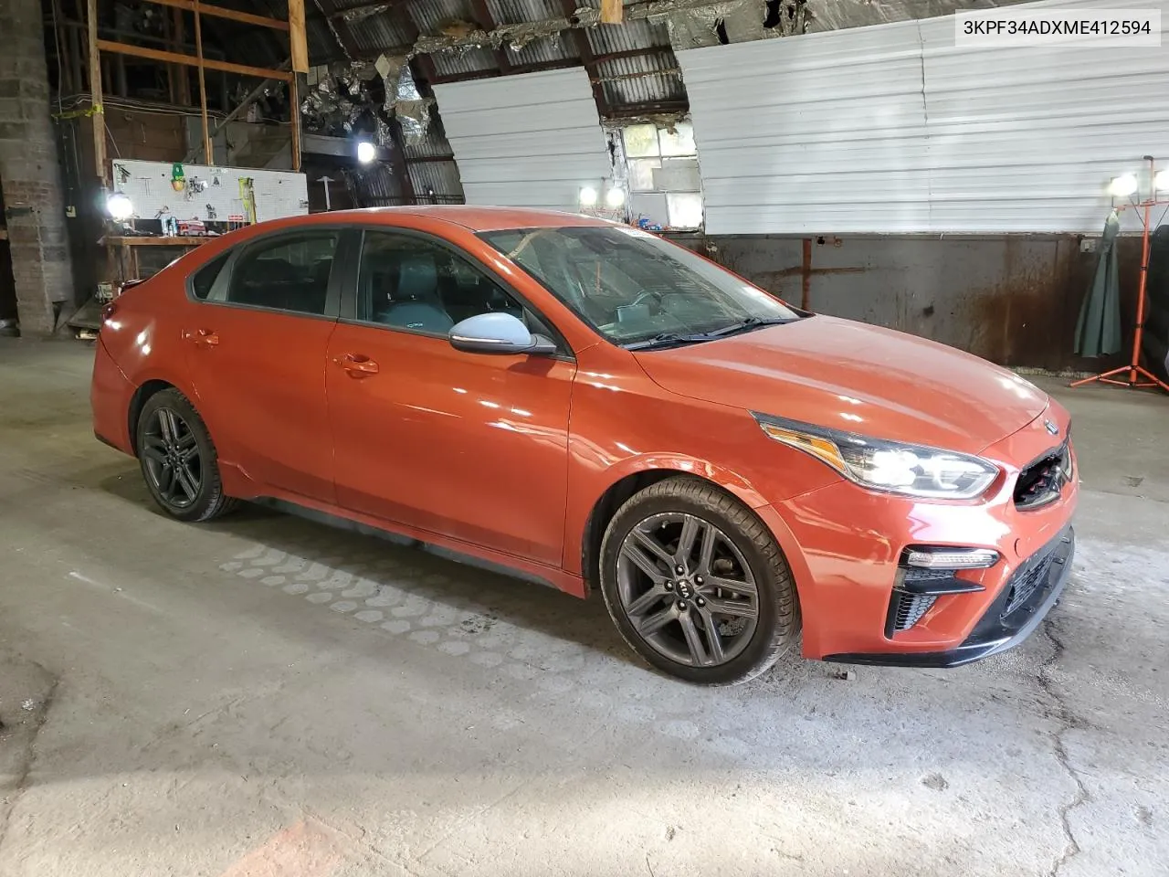 2021 Kia Forte Gt Line VIN: 3KPF34ADXME412594 Lot: 72553524