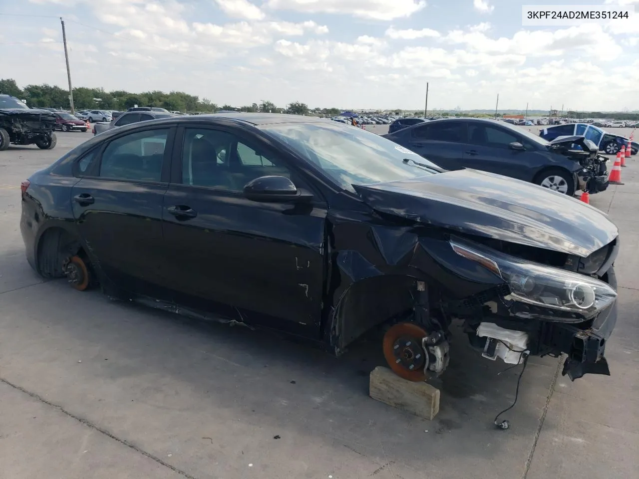 2021 Kia Forte Fe VIN: 3KPF24AD2ME351244 Lot: 72613474