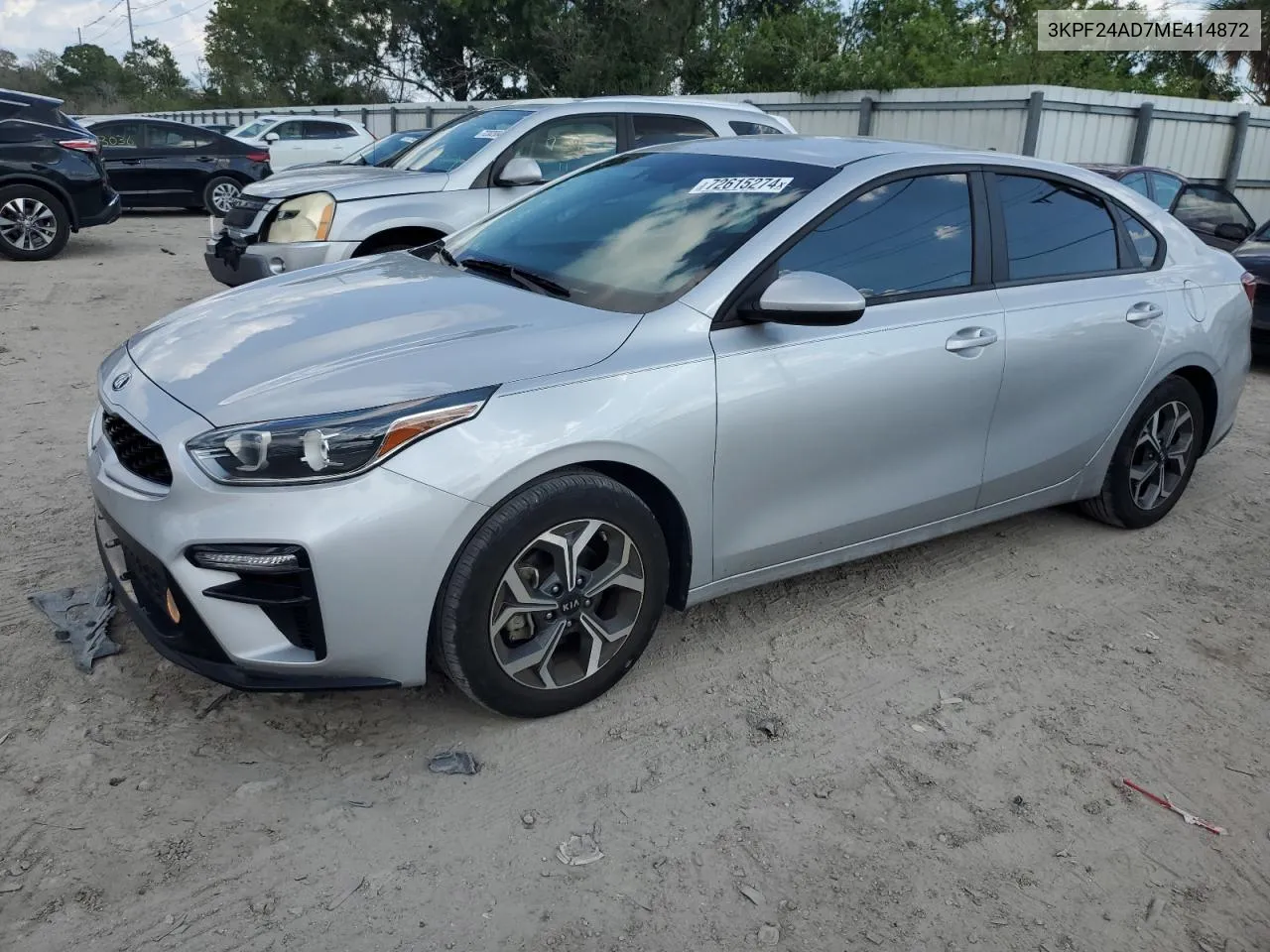 2021 Kia Forte Fe VIN: 3KPF24AD7ME414872 Lot: 72615274