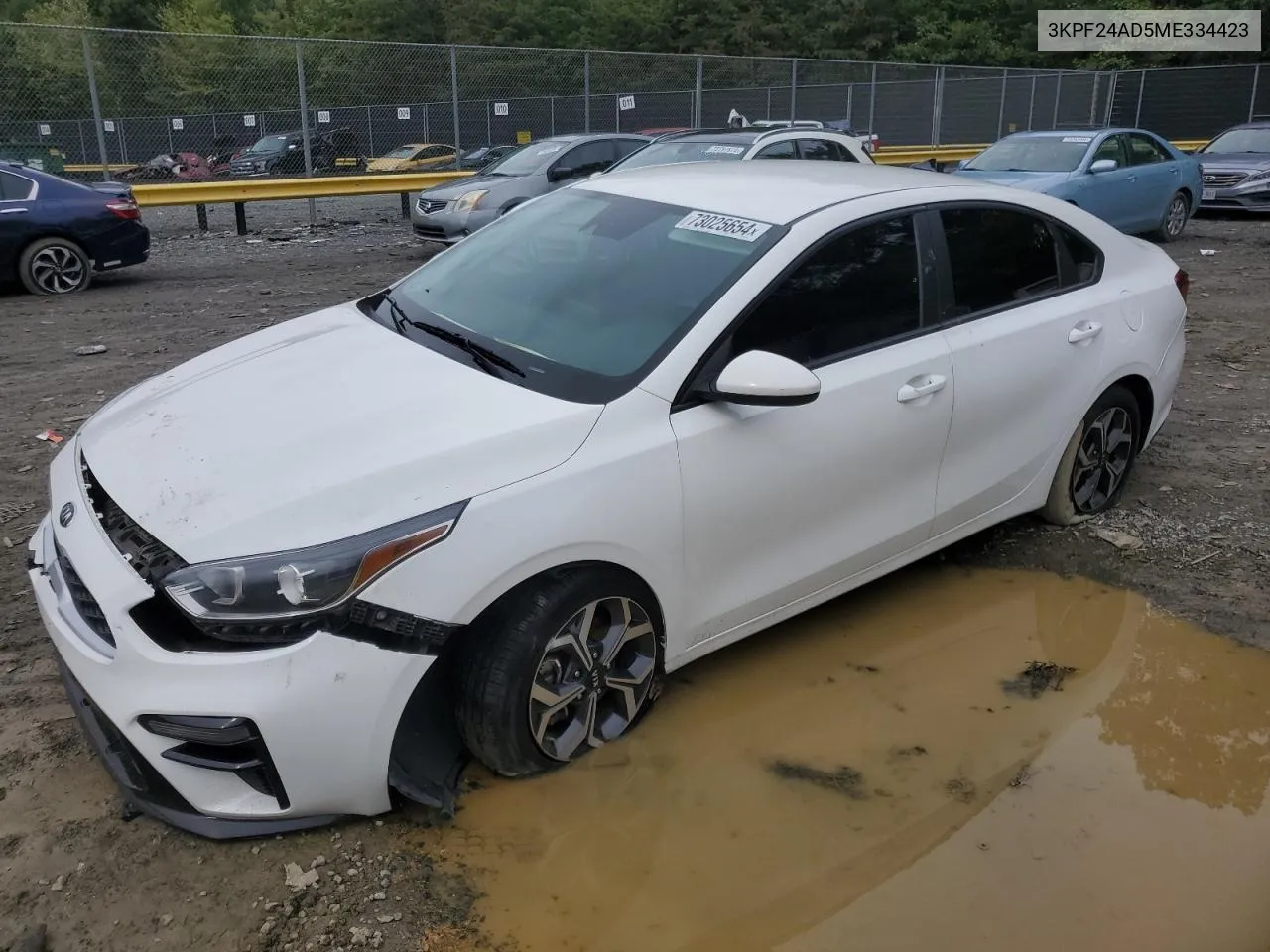 2021 Kia Forte Fe VIN: 3KPF24AD5ME334423 Lot: 73025654