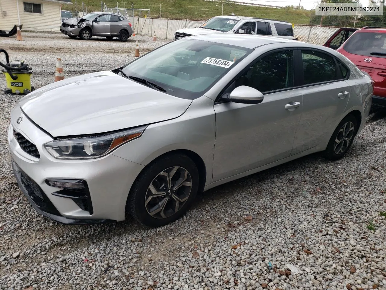 2021 Kia Forte Fe VIN: 3KPF24AD8ME390274 Lot: 73158304