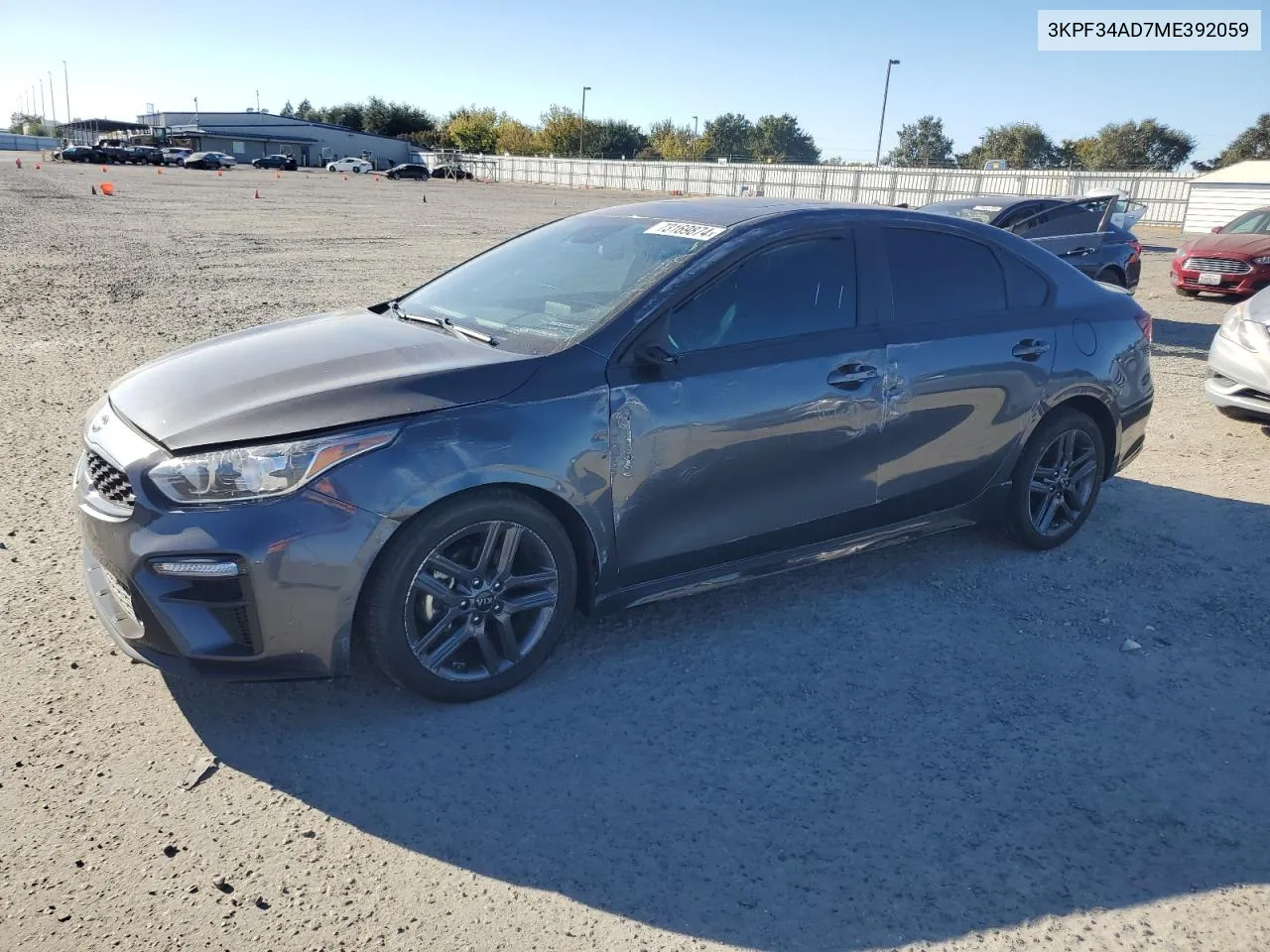 2021 Kia Forte Gt Line VIN: 3KPF34AD7ME392059 Lot: 73169874