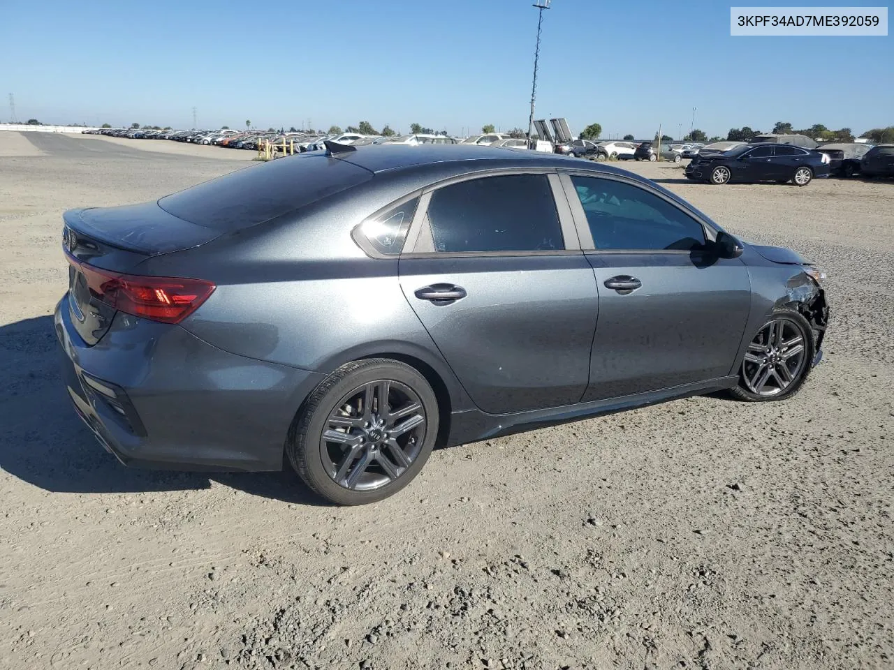 2021 Kia Forte Gt Line VIN: 3KPF34AD7ME392059 Lot: 73169874