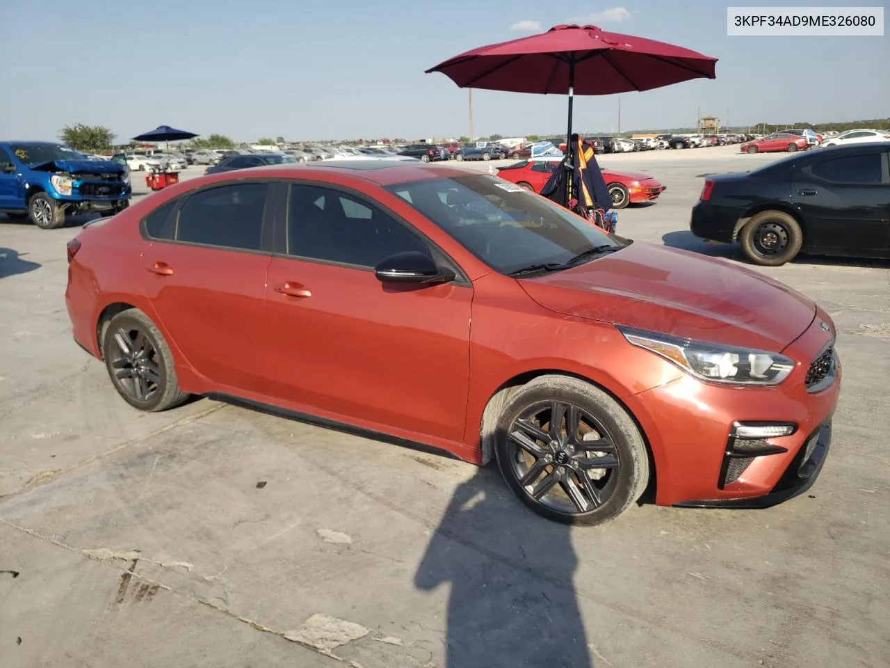 3KPF34AD9ME326080 2021 Kia Forte Gt Line