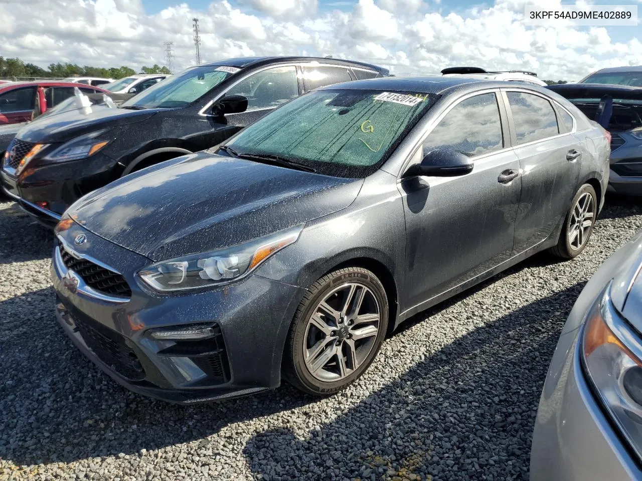 2021 Kia Forte Ex VIN: 3KPF54AD9ME402889 Lot: 74152014