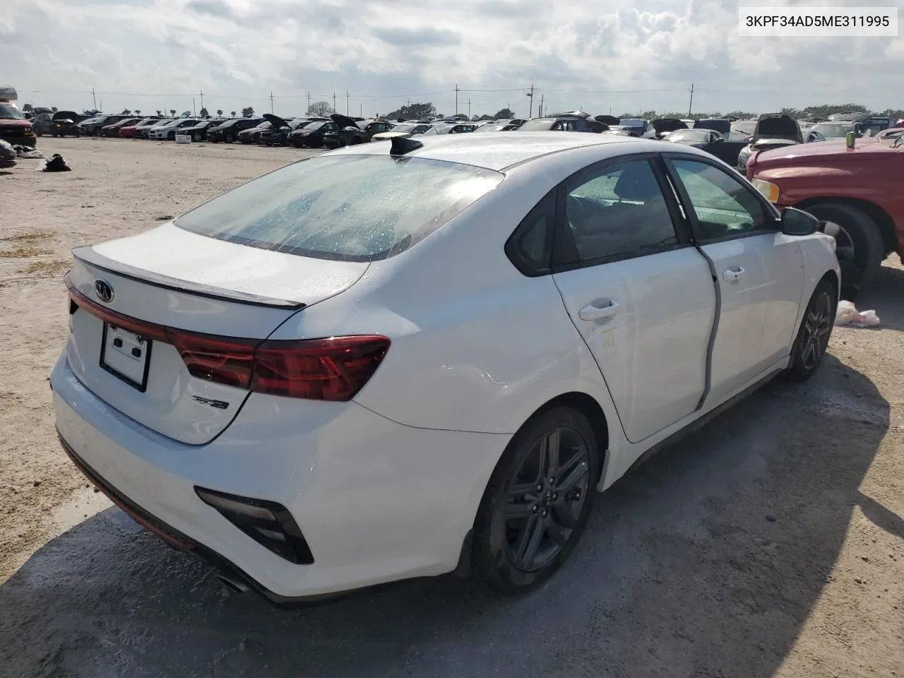 2021 Kia Forte Gt Line VIN: 3KPF34AD5ME311995 Lot: 74467284