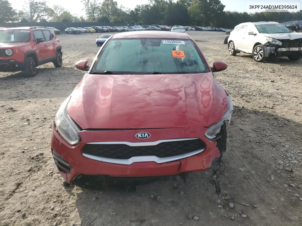 2021 Kia Forte Fe VIN: 3KPF24AD1ME395624 Lot: 74539494