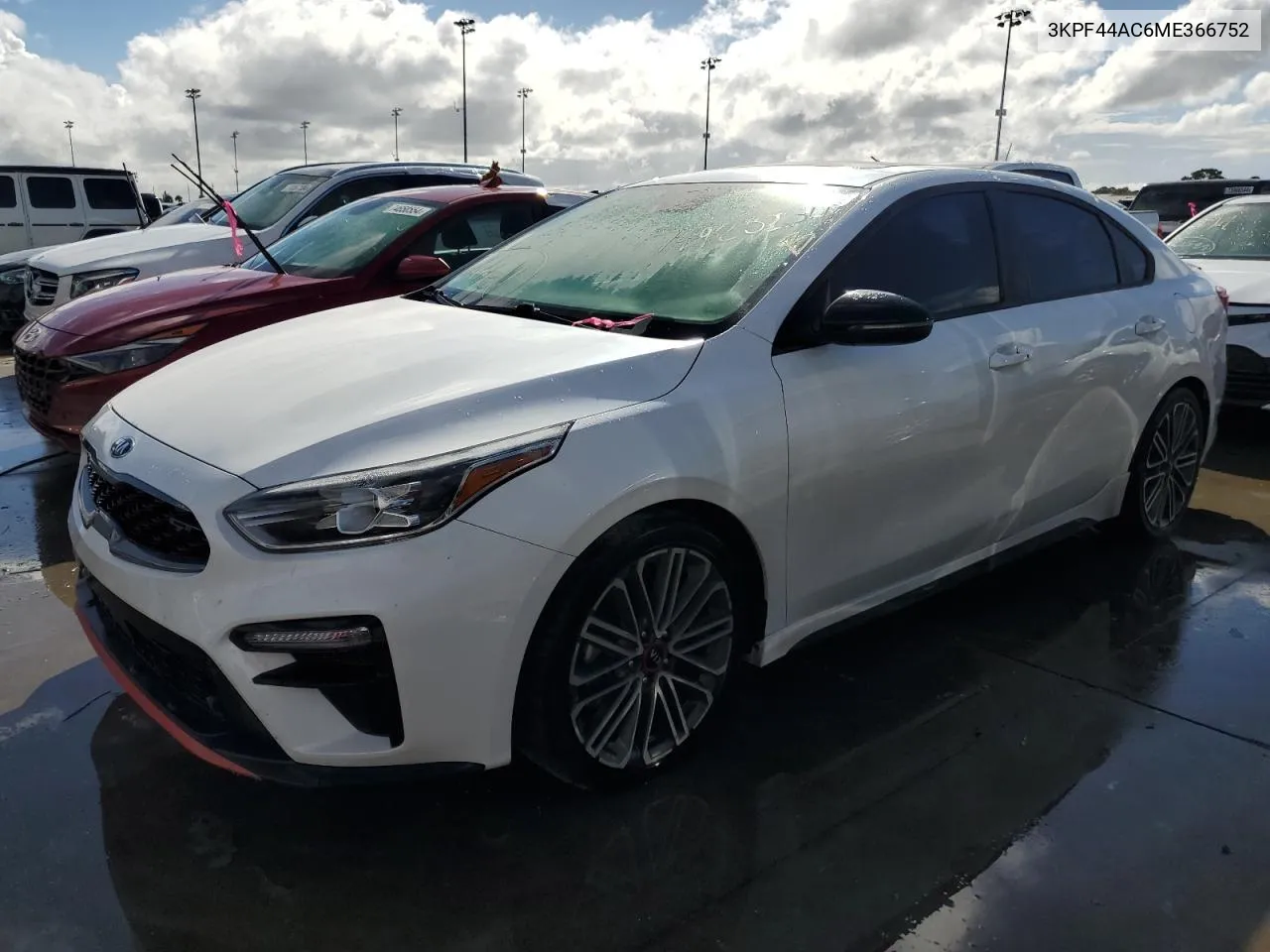 2021 Kia Forte Gt VIN: 3KPF44AC6ME366752 Lot: 74920204