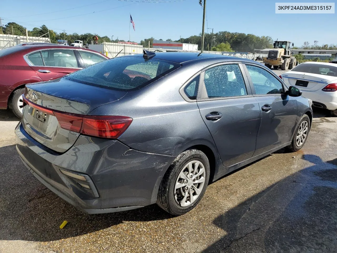 2021 Kia Forte Fe VIN: 3KPF24AD3ME315157 Lot: 75666314