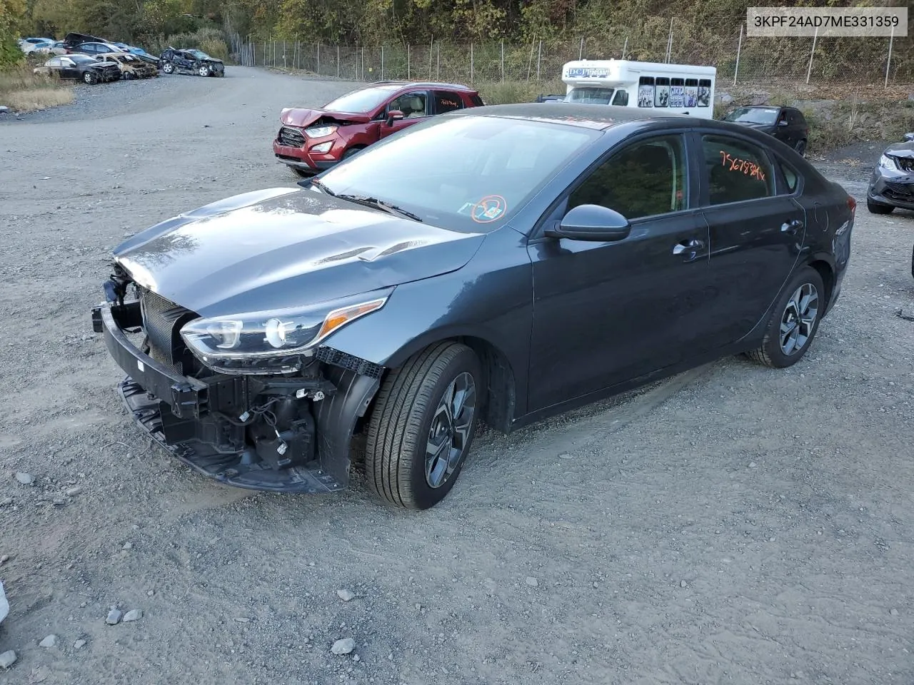 2021 Kia Forte Fe VIN: 3KPF24AD7ME331359 Lot: 75678384