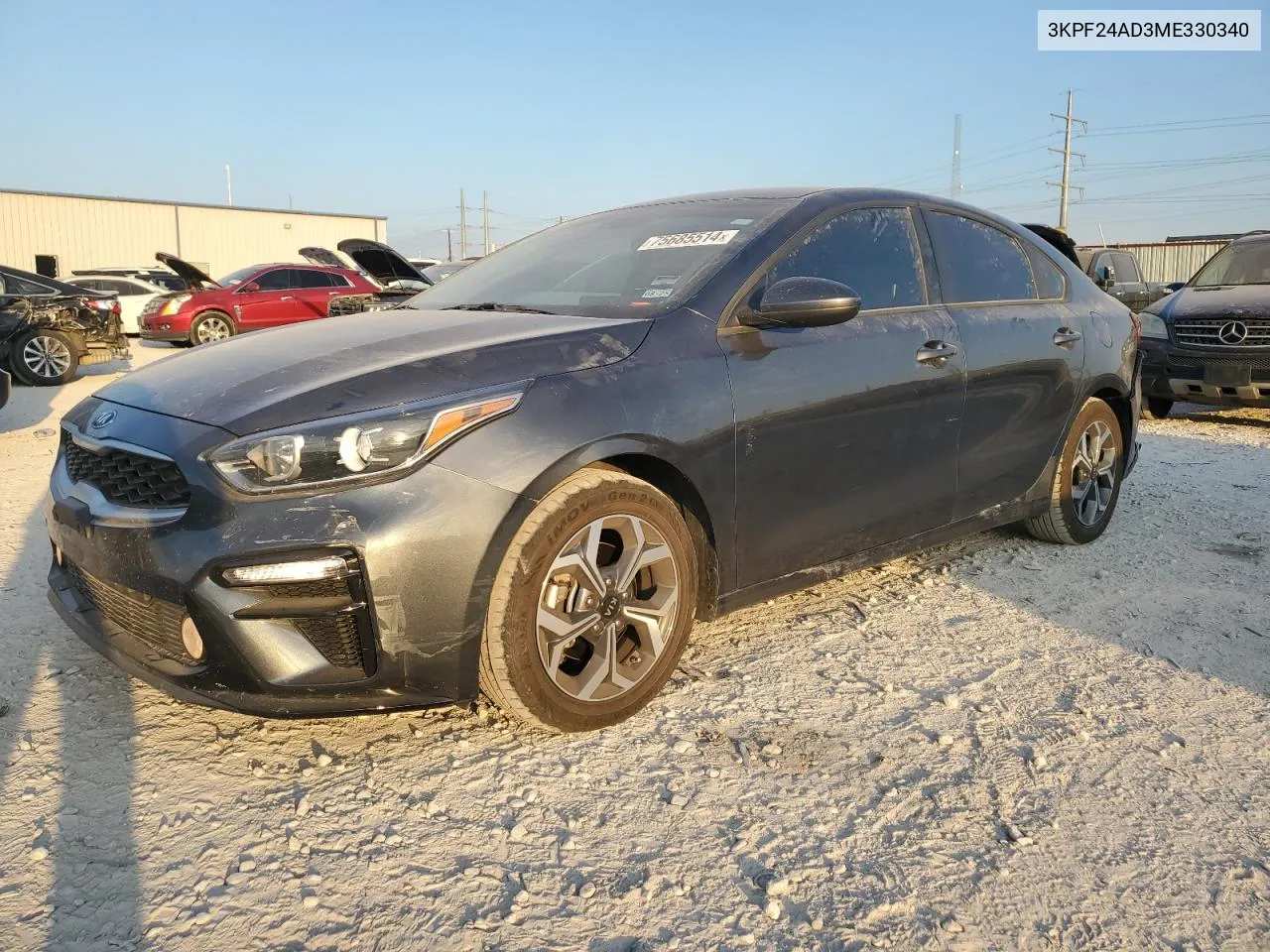 2021 Kia Forte Fe VIN: 3KPF24AD3ME330340 Lot: 75685514