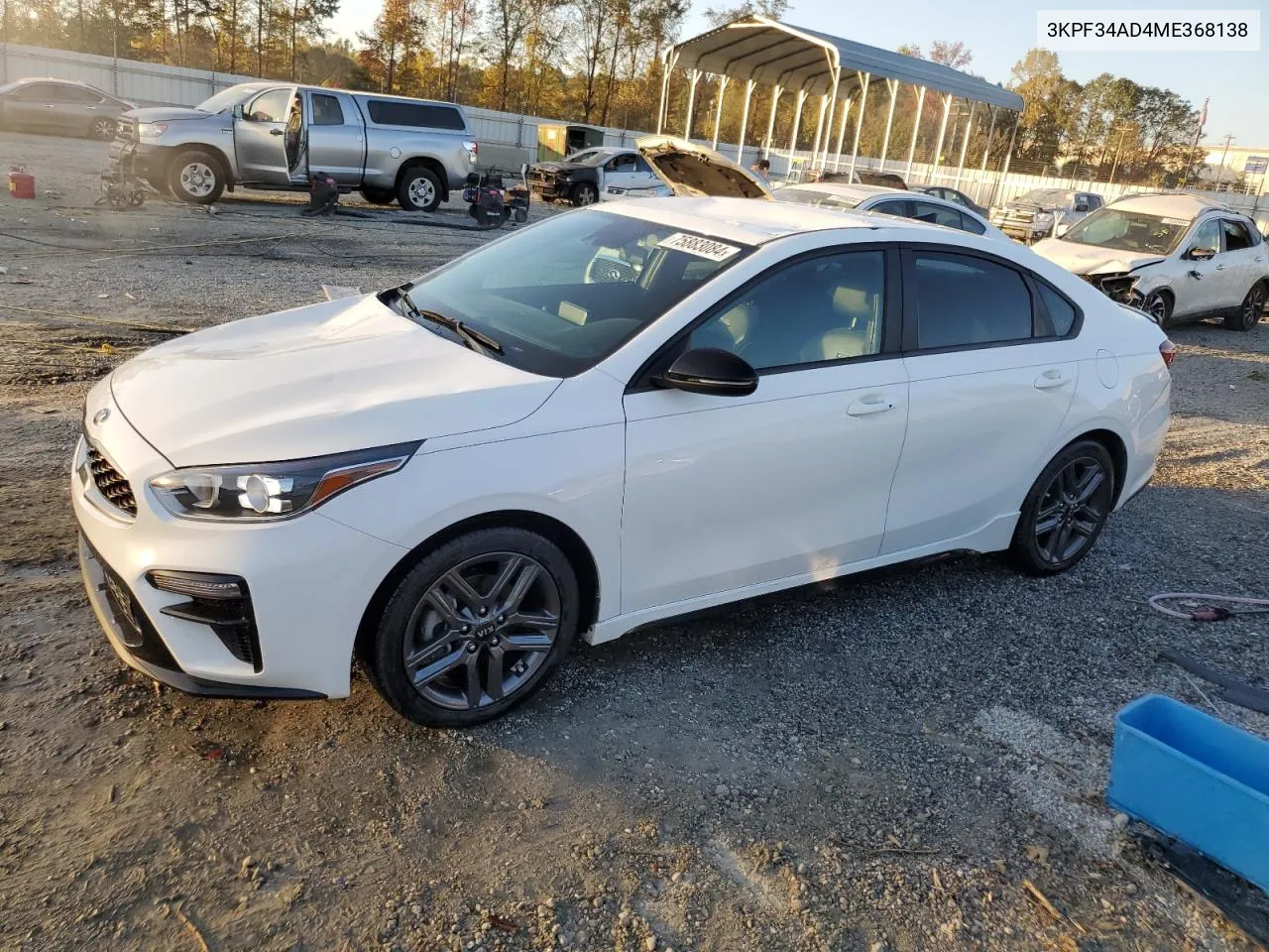 2021 Kia Forte Gt Line VIN: 3KPF34AD4ME368138 Lot: 75883084