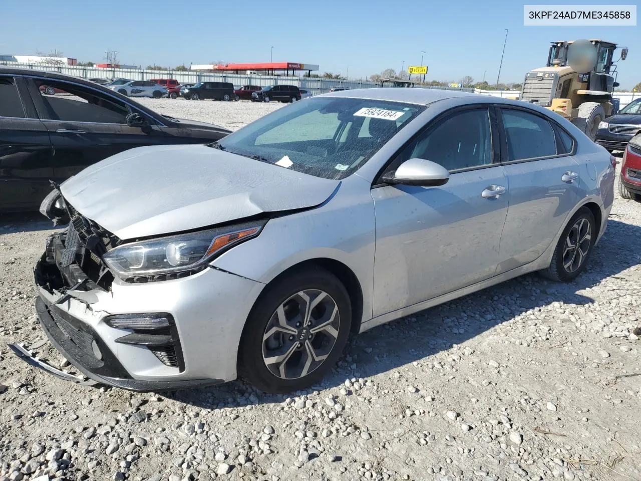 2021 Kia Forte Fe VIN: 3KPF24AD7ME345858 Lot: 75924184