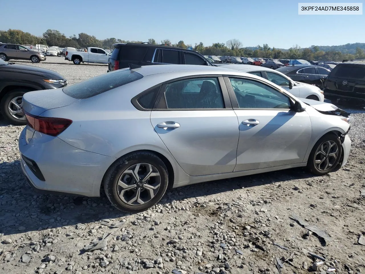 2021 Kia Forte Fe VIN: 3KPF24AD7ME345858 Lot: 75924184