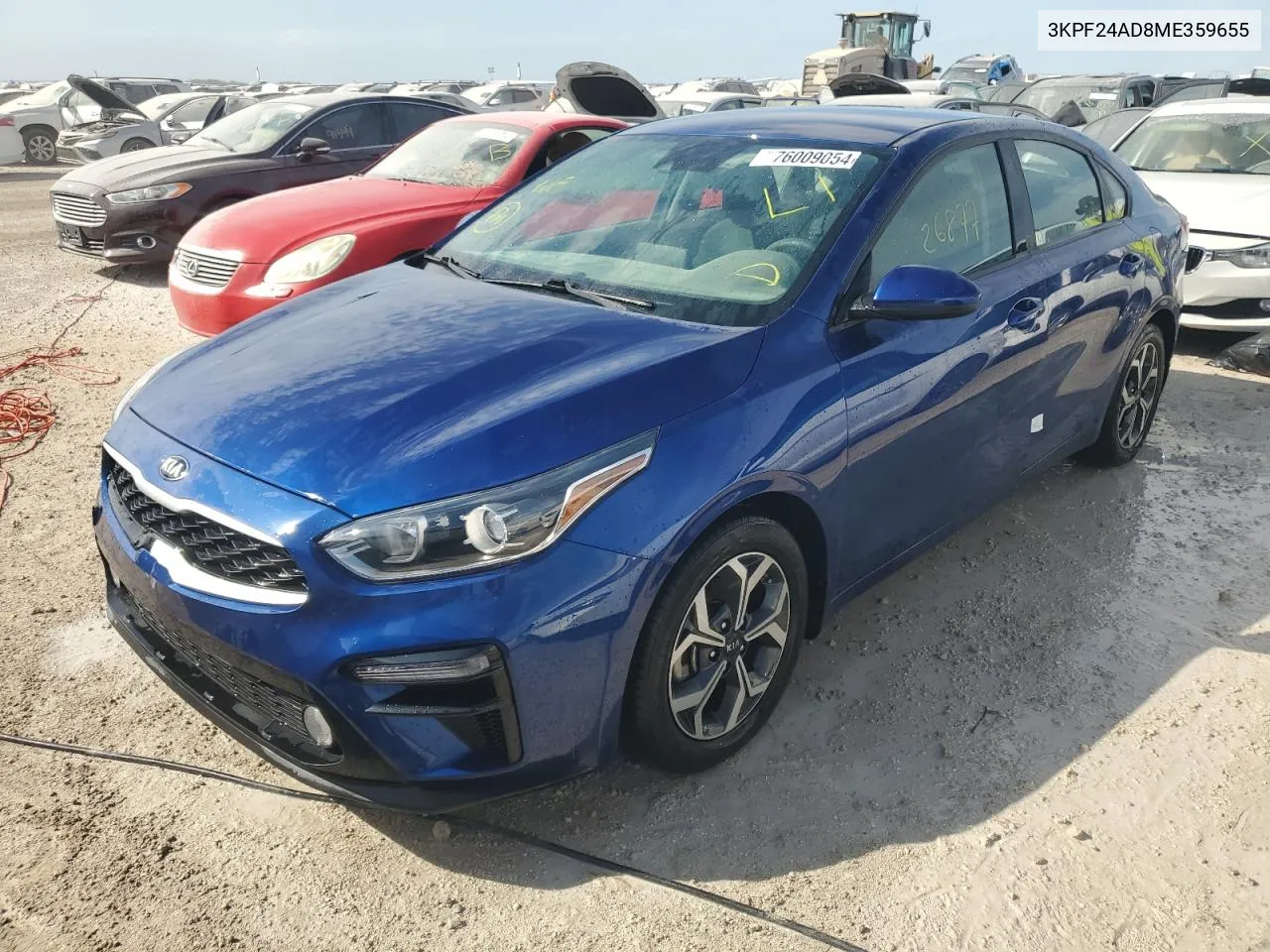 2021 Kia Forte Fe VIN: 3KPF24AD8ME359655 Lot: 76009054