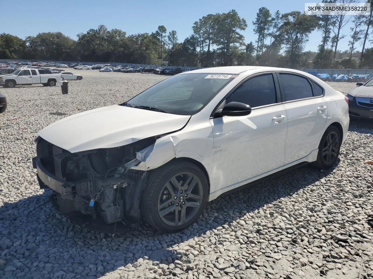 2021 Kia Forte Gt Line VIN: 3KPF34AD5ME358220 Lot: 76273714