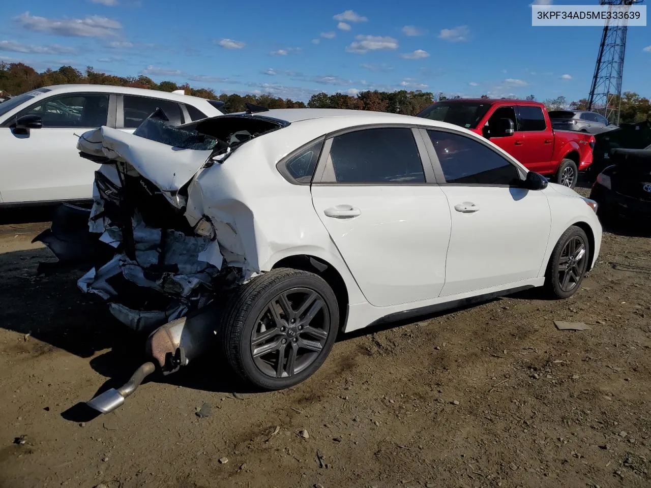 2021 Kia Forte Gt Line VIN: 3KPF34AD5ME333639 Lot: 76378894