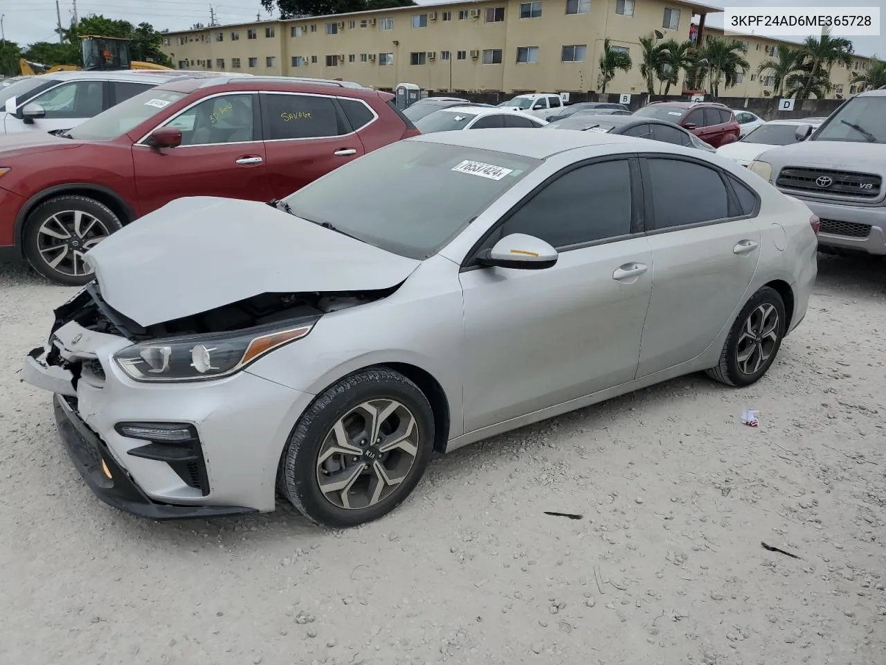 2021 Kia Forte Fe VIN: 3KPF24AD6ME365728 Lot: 76537424