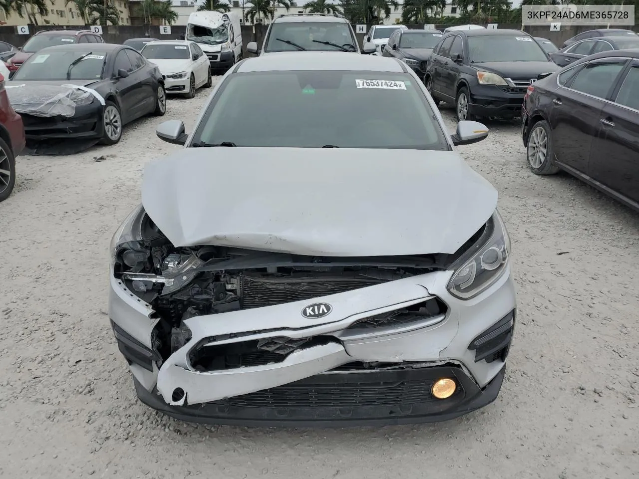 2021 Kia Forte Fe VIN: 3KPF24AD6ME365728 Lot: 76537424