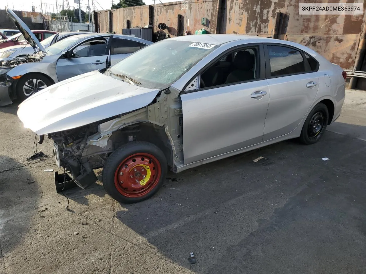 2021 Kia Forte Fe VIN: 3KPF24AD0ME363974 Lot: 76817854