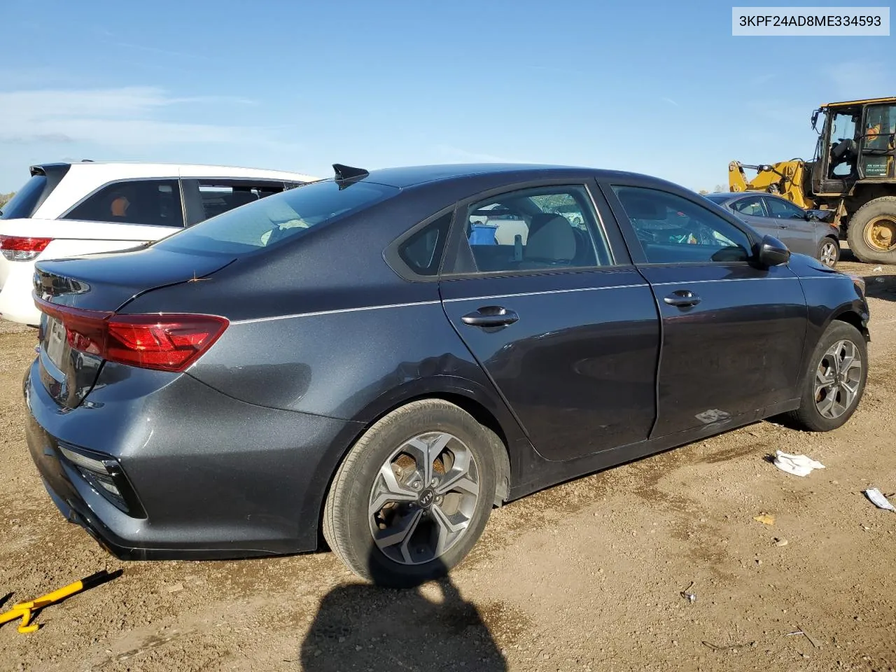 2021 Kia Forte Fe VIN: 3KPF24AD8ME334593 Lot: 76848554