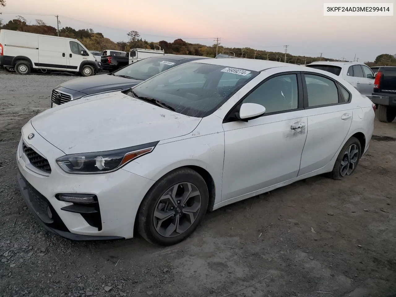 2021 Kia Forte Fe VIN: 3KPF24AD3ME299414 Lot: 76959274