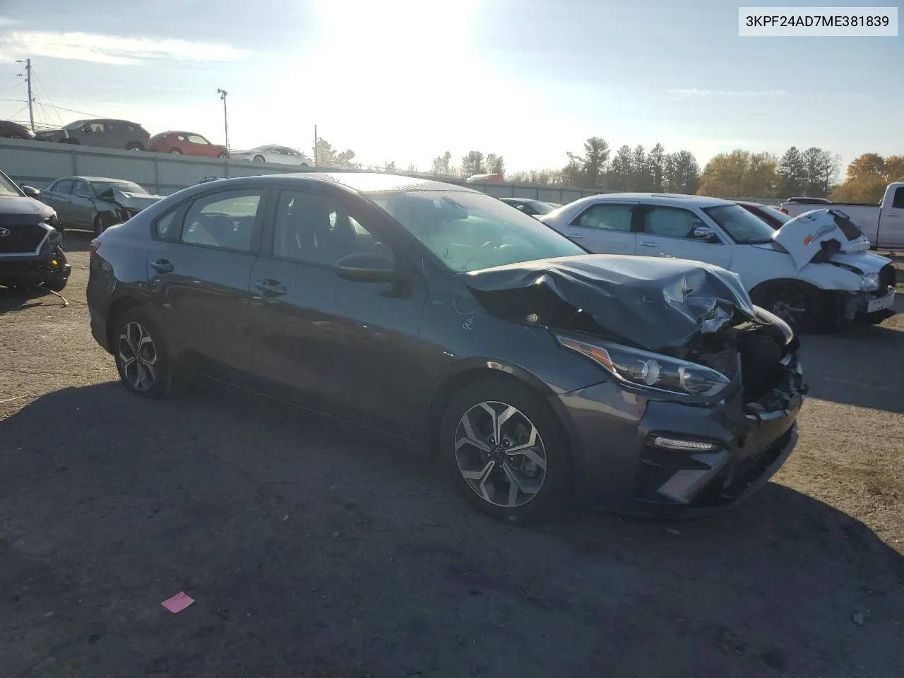 2021 Kia Forte Fe VIN: 3KPF24AD7ME381839 Lot: 77114104