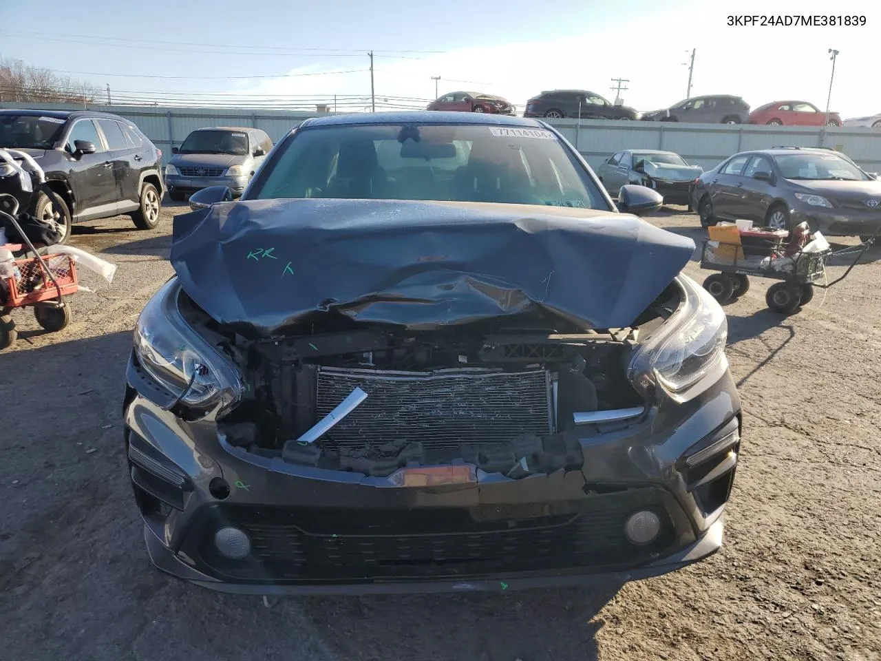 2021 Kia Forte Fe VIN: 3KPF24AD7ME381839 Lot: 77114104