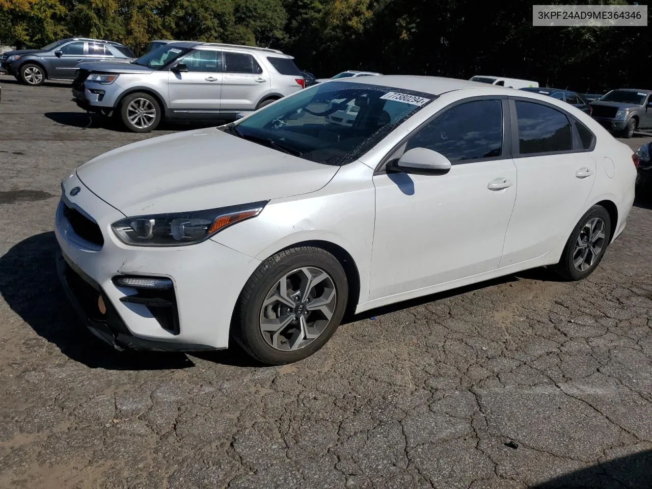 2021 Kia Forte Fe VIN: 3KPF24AD9ME364346 Lot: 77380294