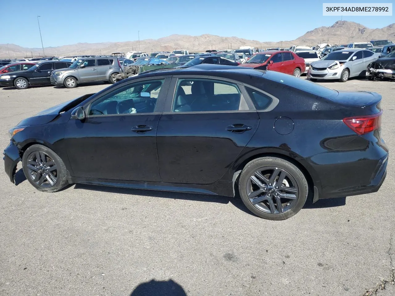 2021 Kia Forte Gt Line VIN: 3KPF34AD8ME278992 Lot: 77491844