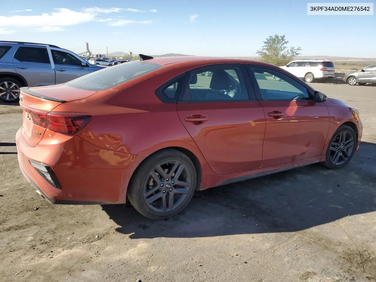 2021 Kia Forte Gt Line VIN: 3KPF34AD0ME276542 Lot: 77576244