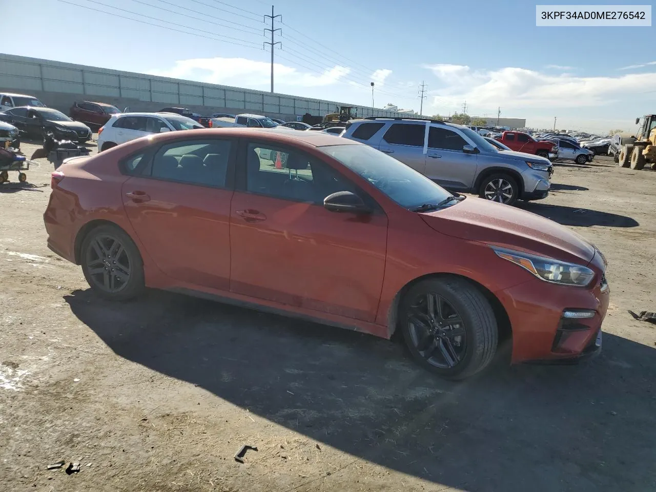 2021 Kia Forte Gt Line VIN: 3KPF34AD0ME276542 Lot: 77576244