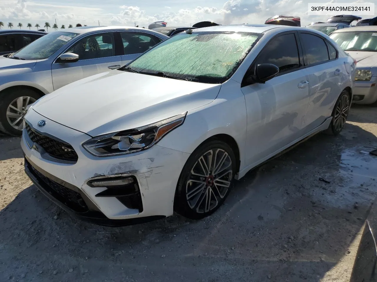 2021 Kia Forte Gt VIN: 3KPF44AC9ME324141 Lot: 77884444