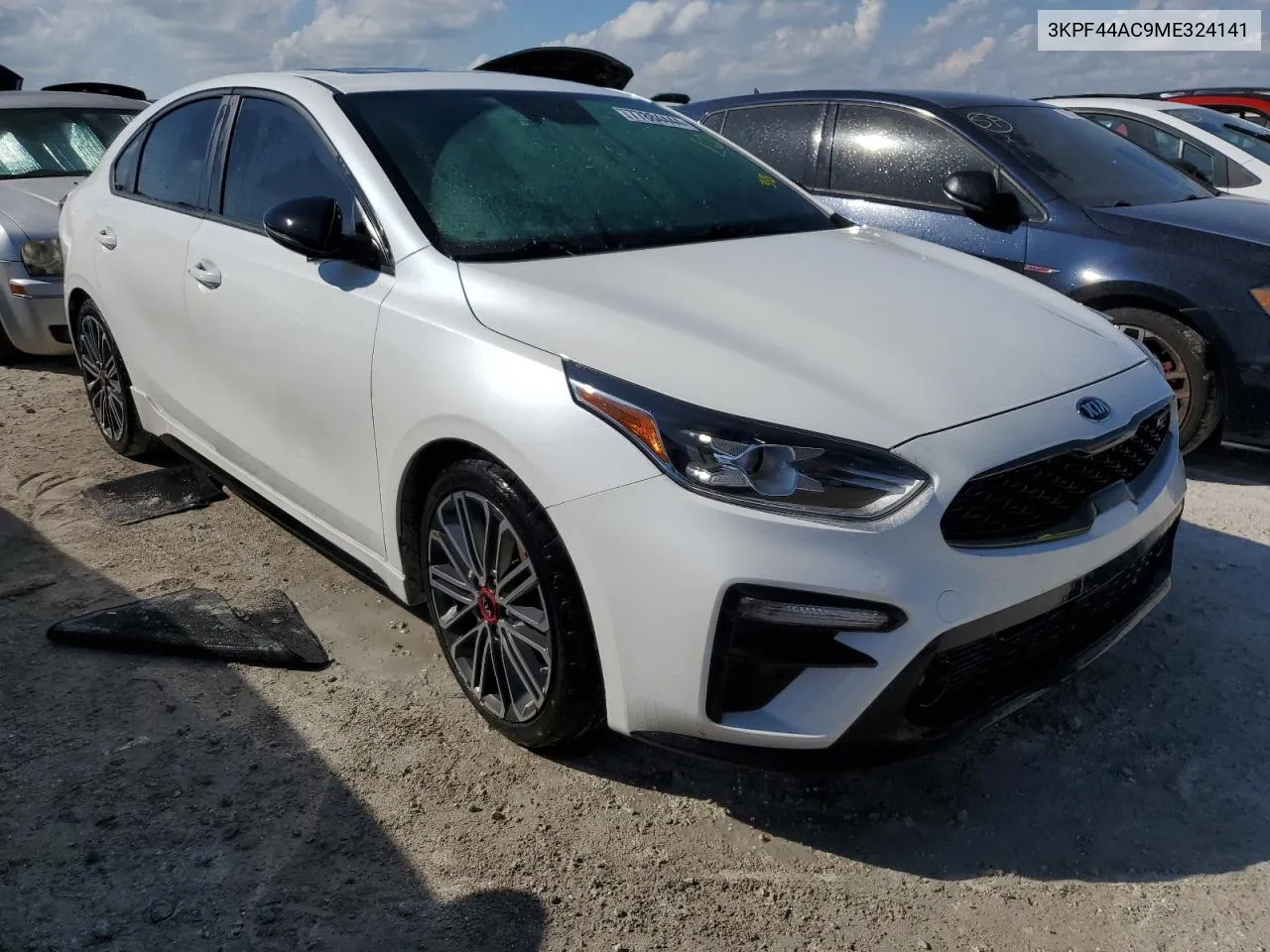 2021 Kia Forte Gt VIN: 3KPF44AC9ME324141 Lot: 77884444