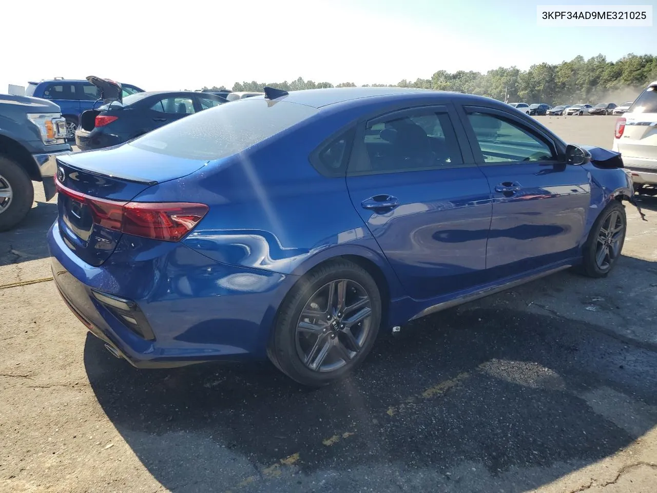 2021 Kia Forte Gt Line VIN: 3KPF34AD9ME321025 Lot: 77887764