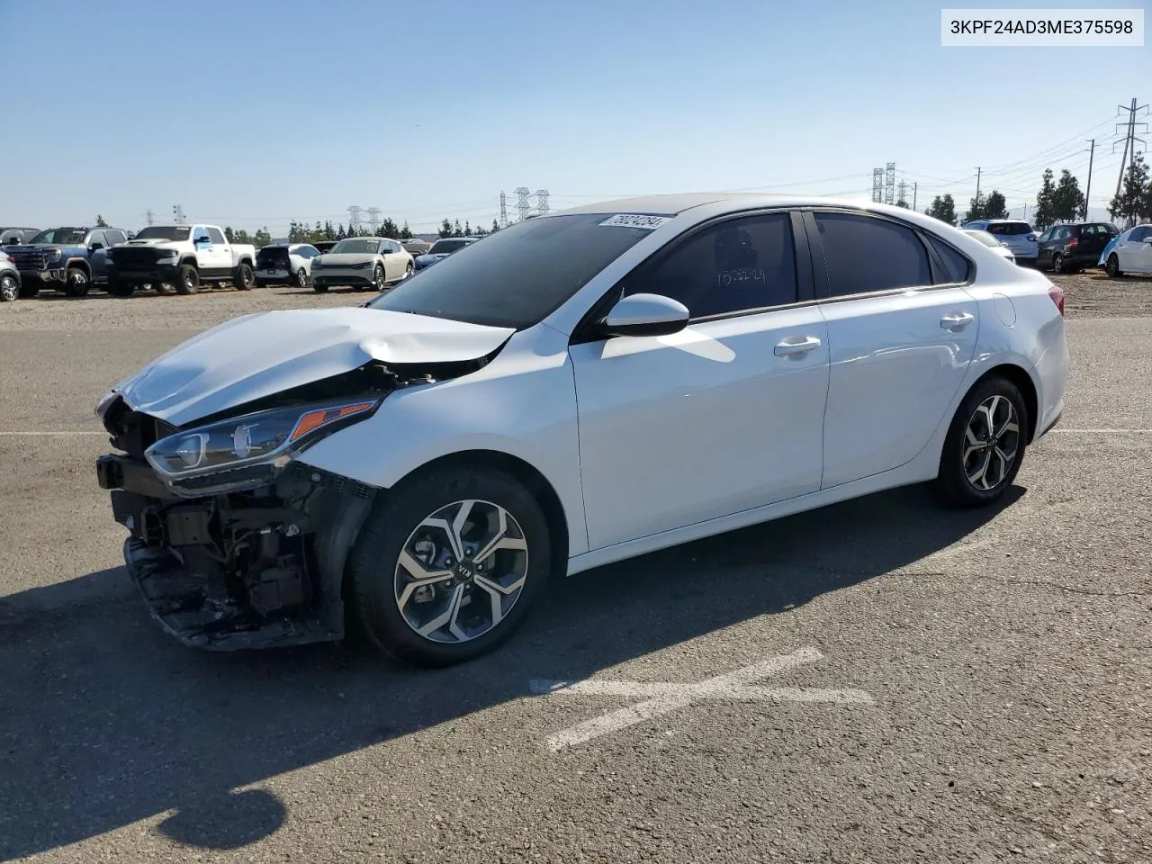 2021 Kia Forte Fe VIN: 3KPF24AD3ME375598 Lot: 78024284