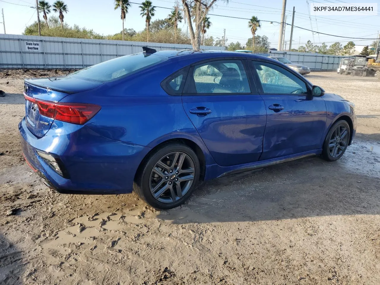 2021 Kia Forte Gt Line VIN: 3KPF34AD7ME364441 Lot: 78137734