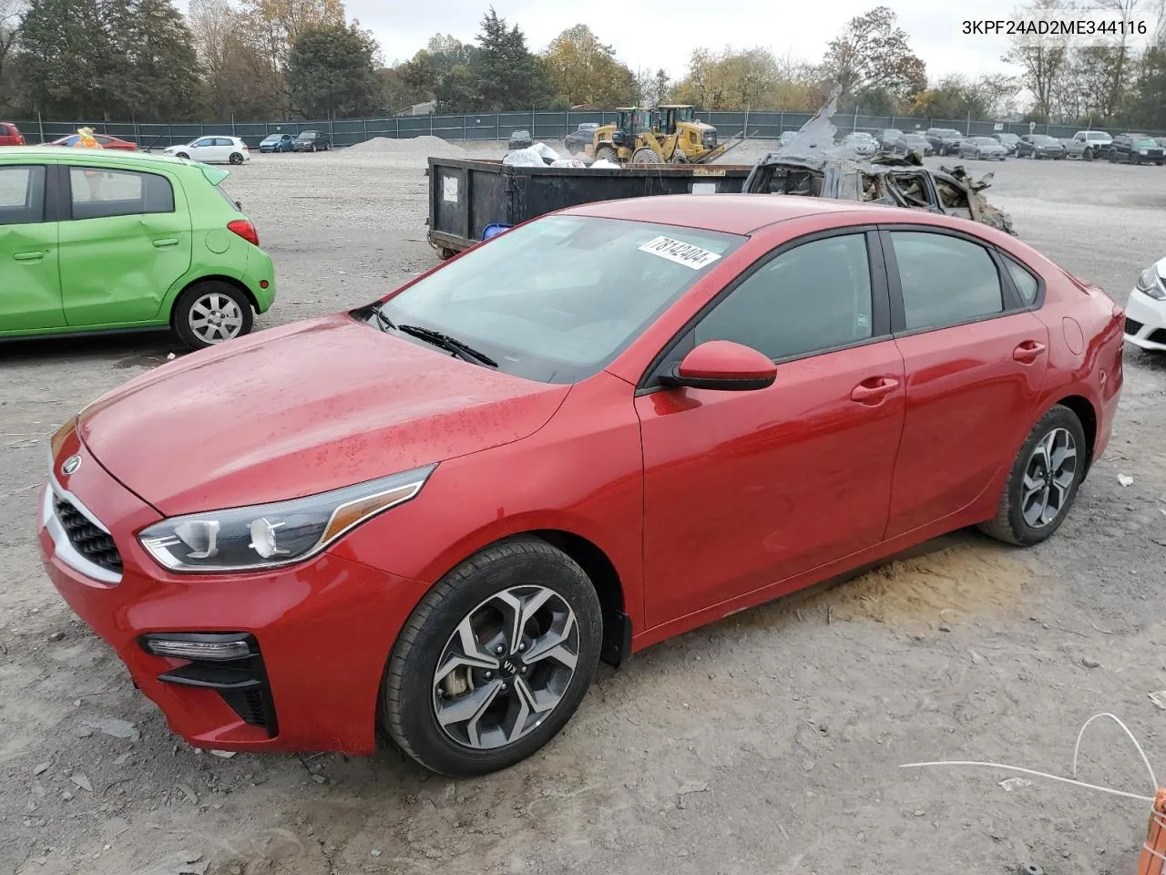 2021 Kia Forte Fe VIN: 3KPF24AD2ME344116 Lot: 78142404