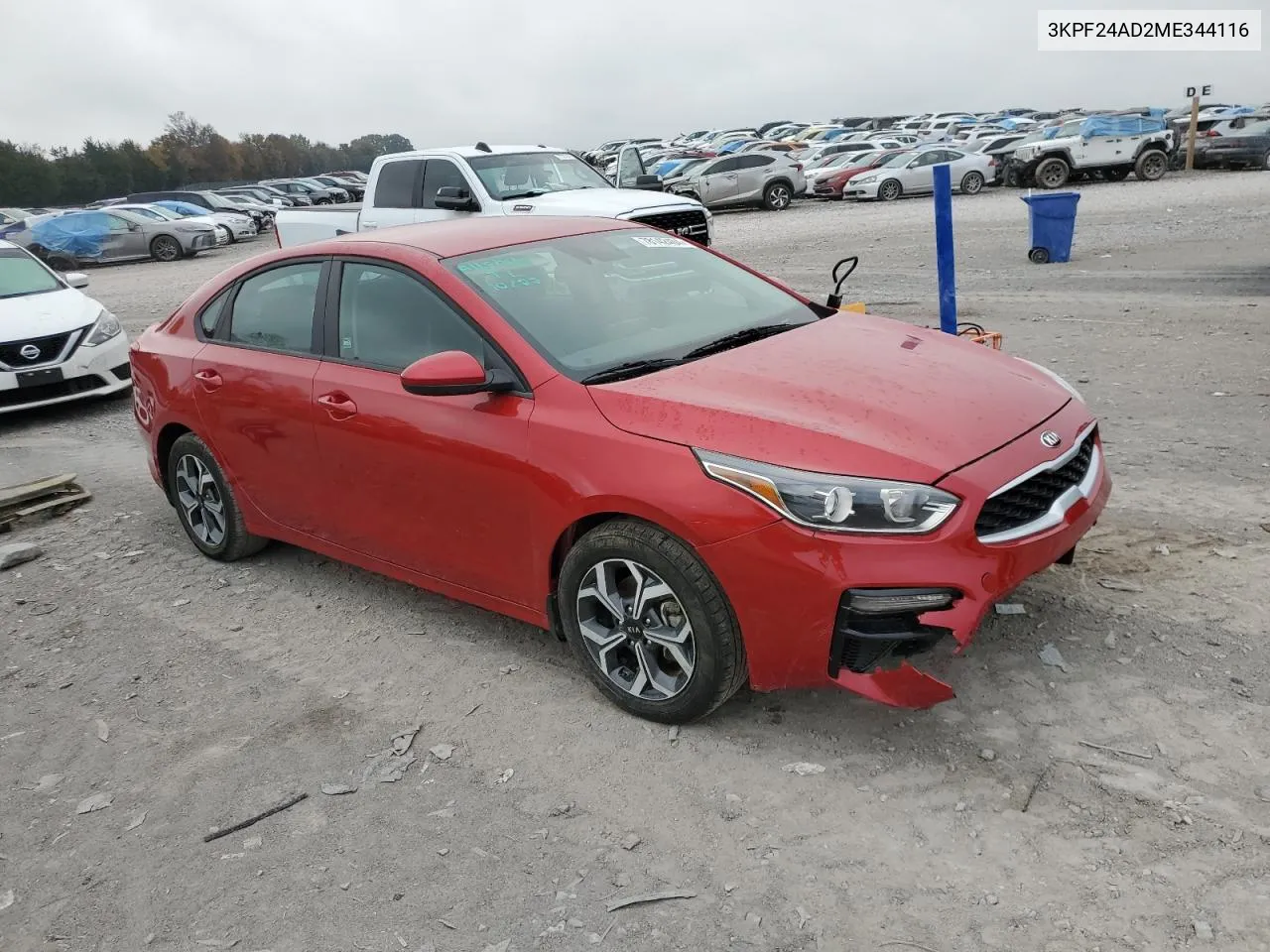 2021 Kia Forte Fe VIN: 3KPF24AD2ME344116 Lot: 78142404