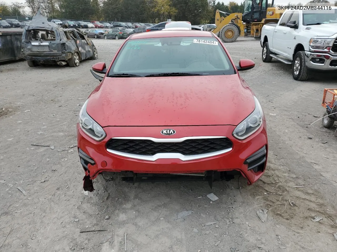 2021 Kia Forte Fe VIN: 3KPF24AD2ME344116 Lot: 78142404