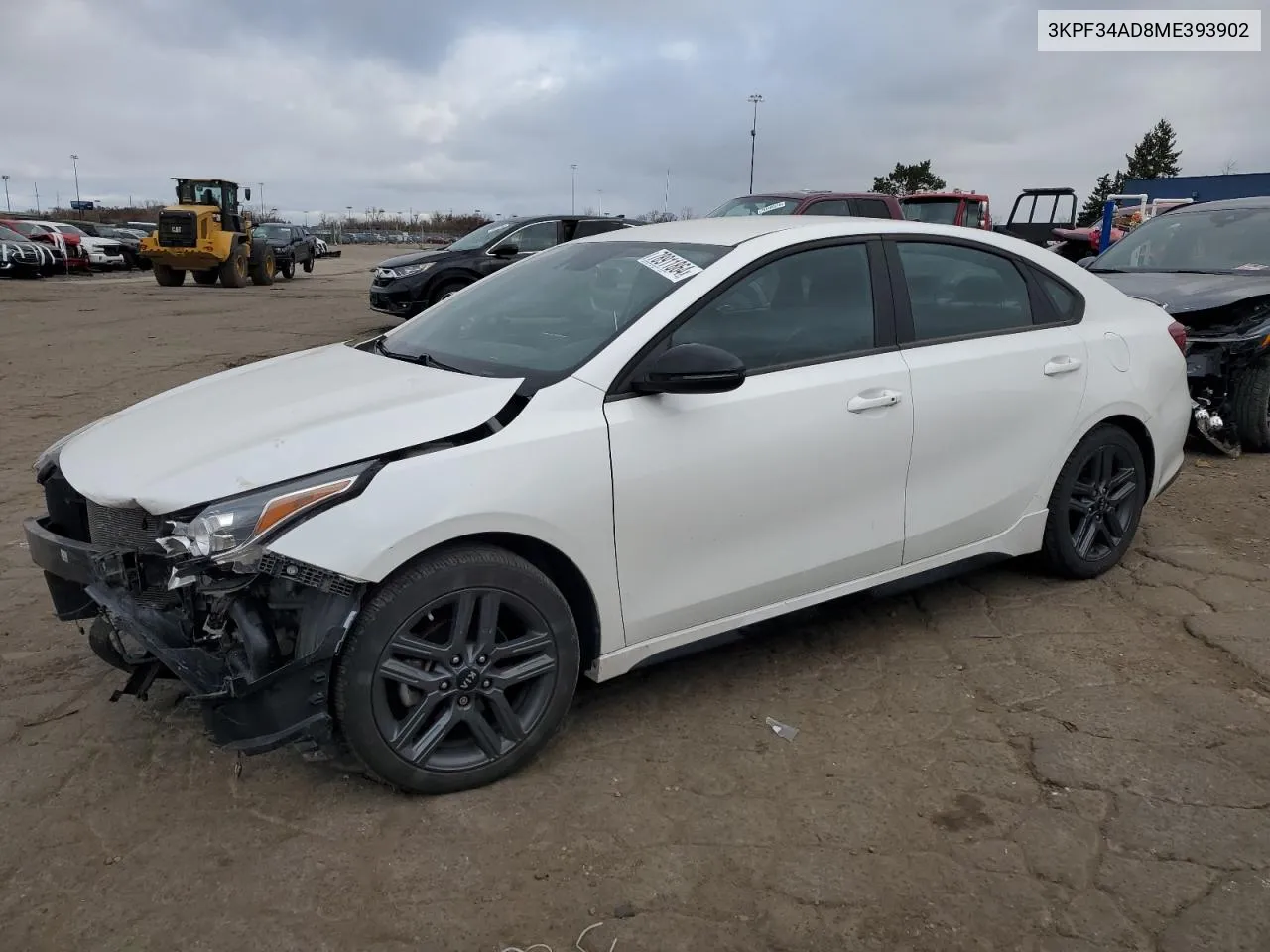 2021 Kia Forte Gt Line VIN: 3KPF34AD8ME393902 Lot: 78911864