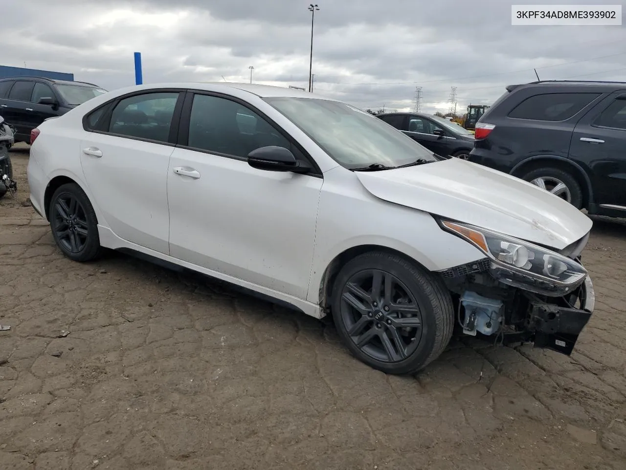 2021 Kia Forte Gt Line VIN: 3KPF34AD8ME393902 Lot: 78911864