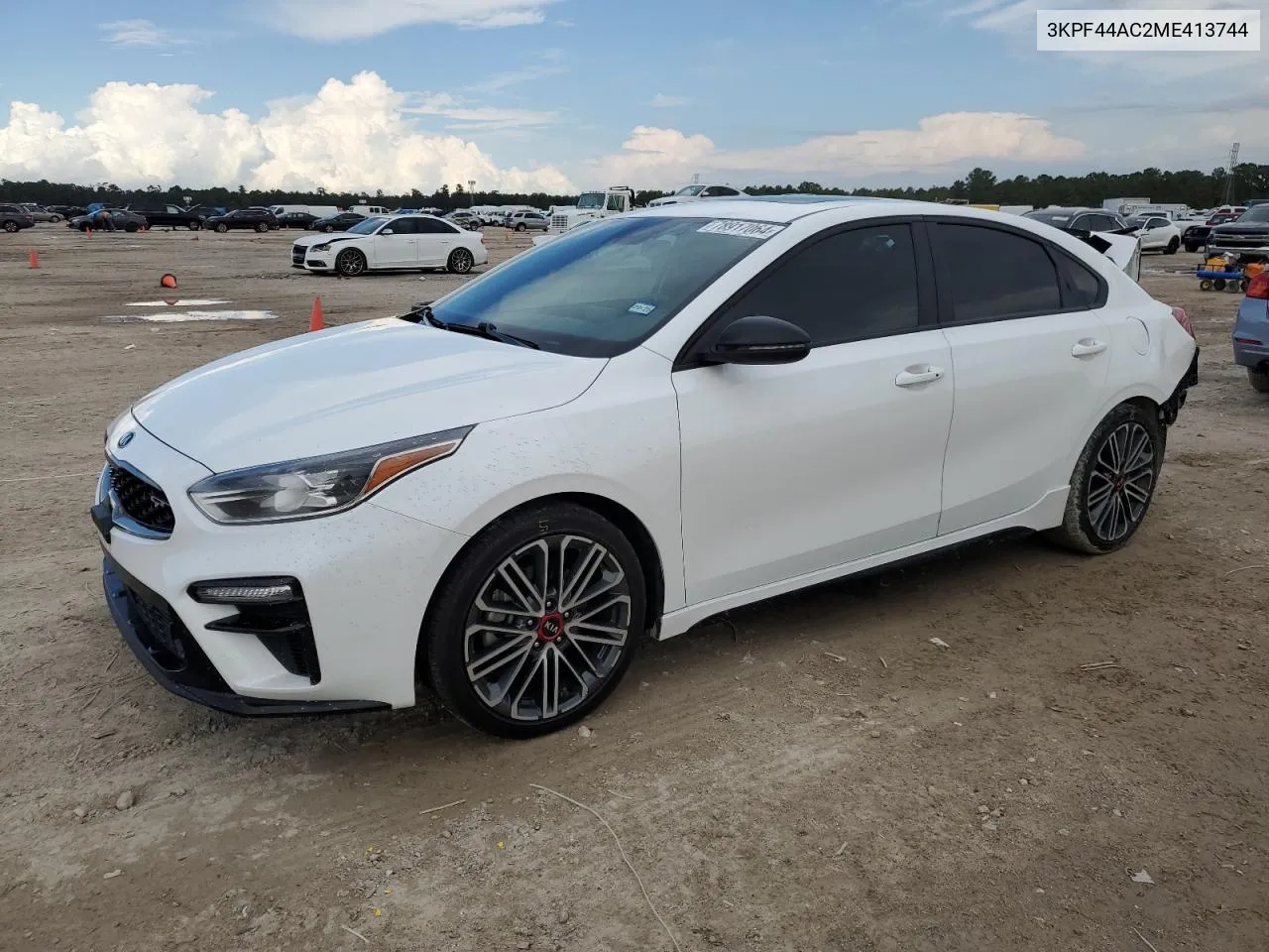 2021 Kia Forte Gt VIN: 3KPF44AC2ME413744 Lot: 78917064