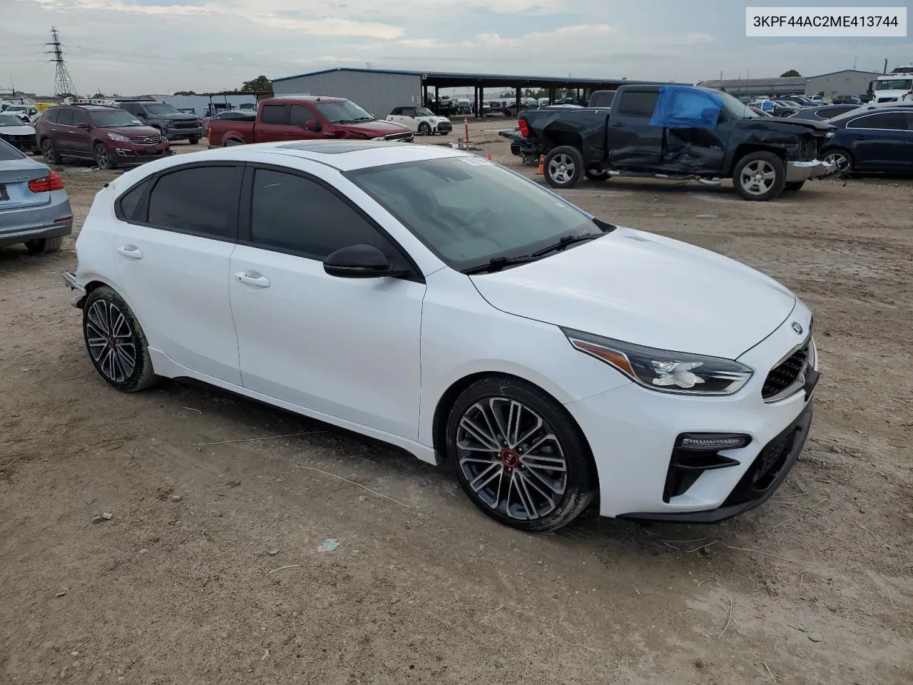 2021 Kia Forte Gt VIN: 3KPF44AC2ME413744 Lot: 78917064